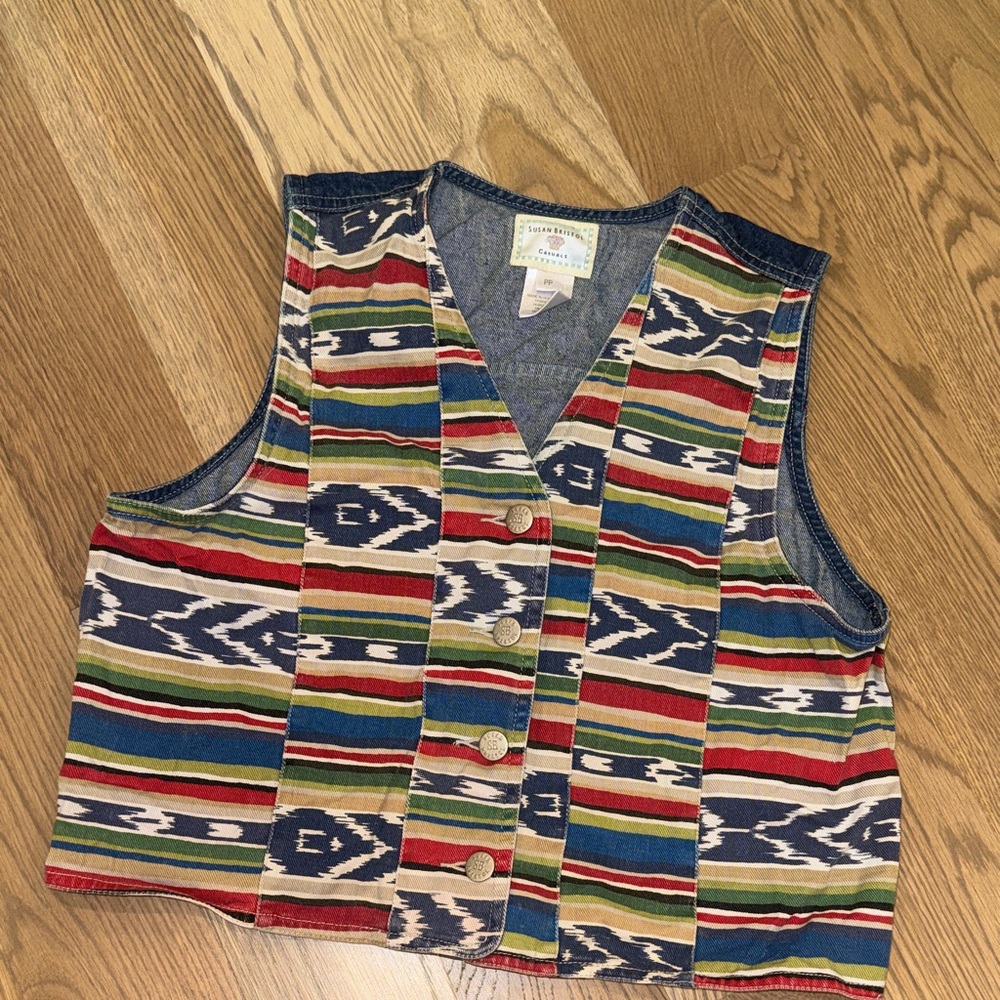 Vintage 90’s Susan Bristol Southwestern Vest